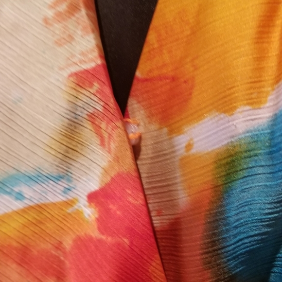 Leslie Stuart Faux Wrapped Multicolored Dress - Picture 4 of 7